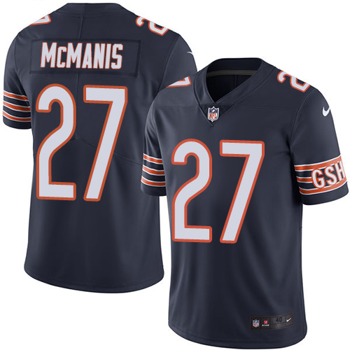 Men's Elite Sherrick McManis Nike Jersey Navy Blue - #27 Rush NFL Chicago Bears